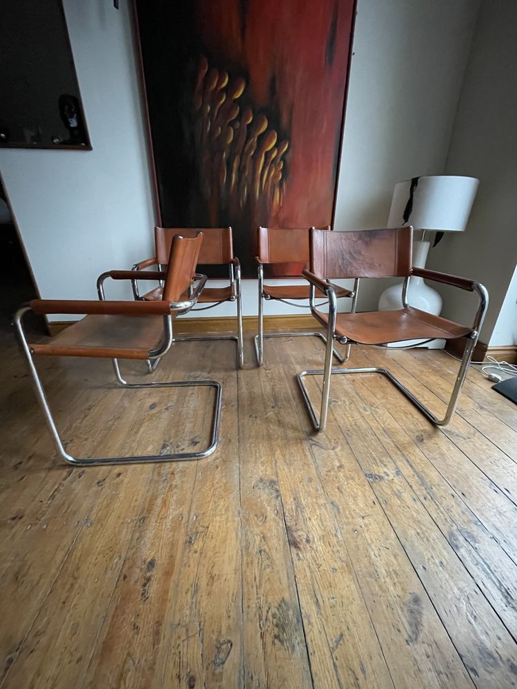 Bauhaus Mart Stam komplet 4 krzeseł