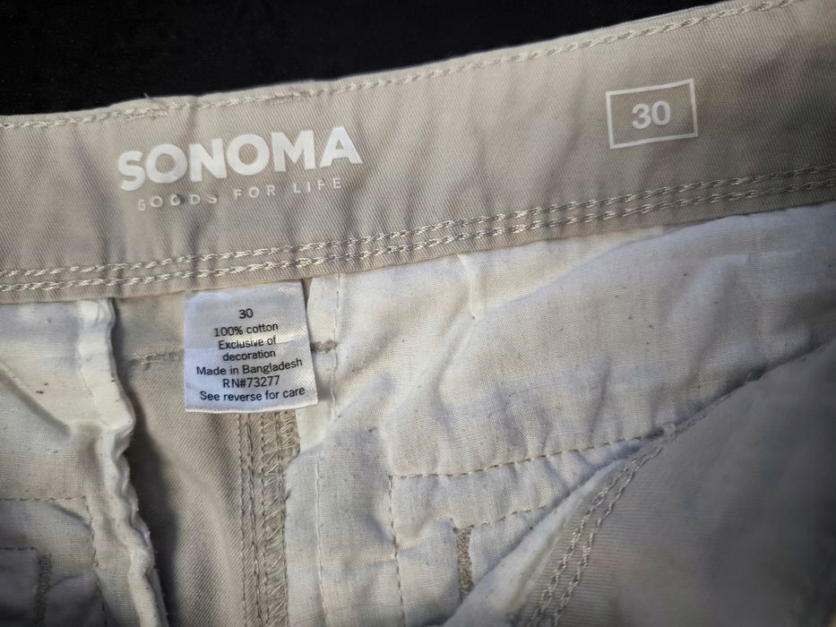 Sonoma casualowe spodenki cargo jasny beż modny design 30
