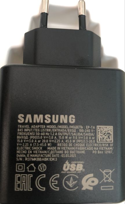 Ładowarka Samsung 45w Oryginalny adapter box