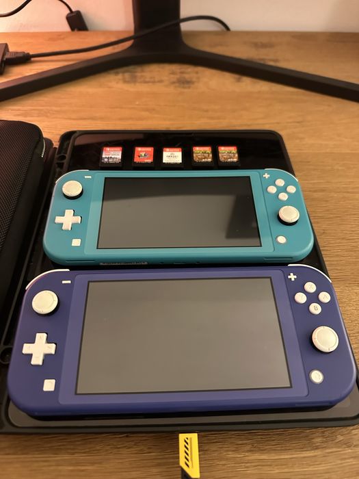 2 nintendo switch + jogos + capas + 128gb x2