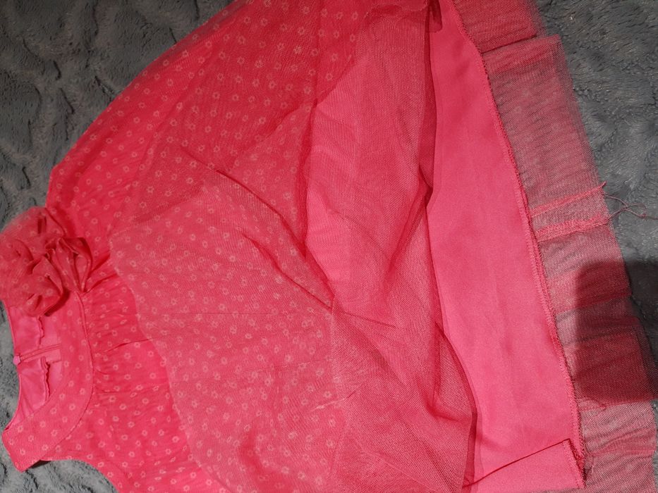 Sukieneczka różowa, tiulowa, maxi