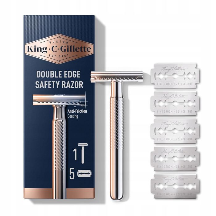 gillette king c maszynka do golenia męska z 5 wkładami