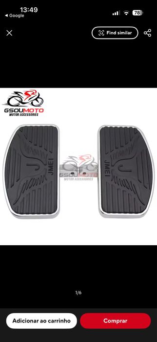 Pedaleira para mota costum NOVO