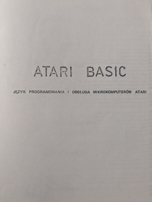 Atari BASIC – język programowania i obsługa mikrokomputerów Atari