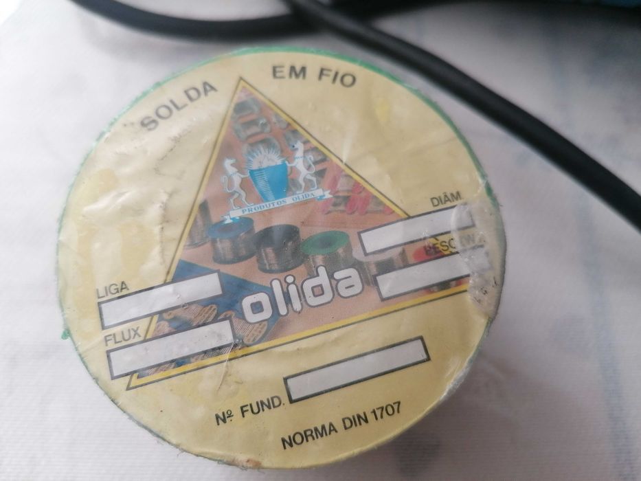 Ferro de soldar, para eletronica, 40w, com rolo de solda