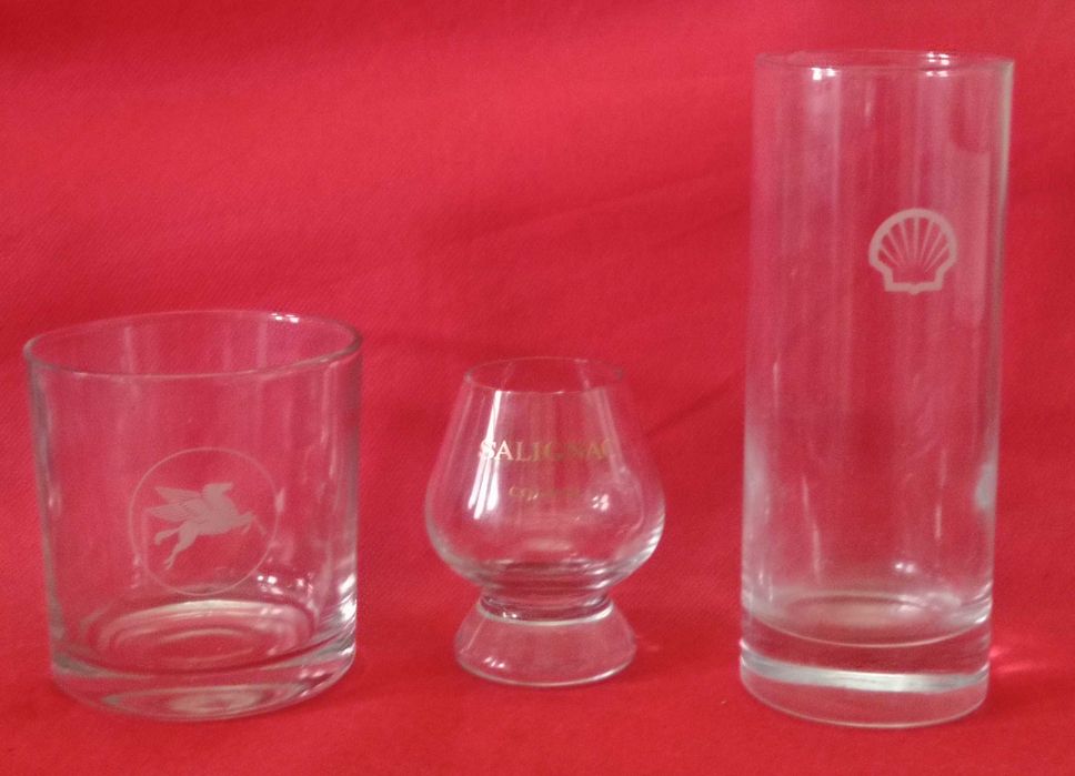 Copos de whisky e cognac para colecionadores.