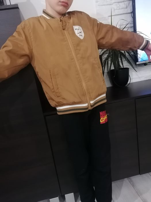 trzewiki sztyblety chłopięce 29 kurtka 122  jesień beż brąz komplet