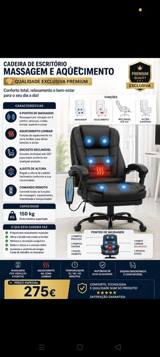 Cadeira multifunções 275€. Oportunidade