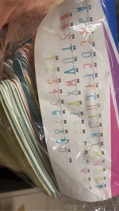 Grinalda alfabeto cores pasteis