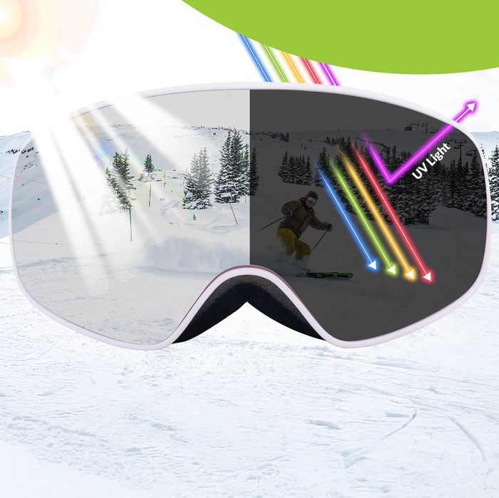 Qunature Pink Children's skiing goggles (medium/large children's version) - OUTLET