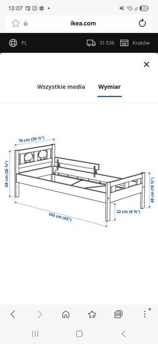 Łóżeczko ikea kritter