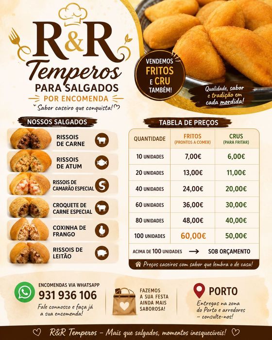 Salgados Fritos e Crus