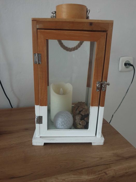 Latarnia drewniana 30cm