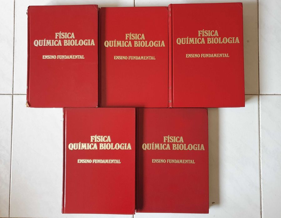 5 livros de Física, Química, Biologia - Ensino Fundamental 1968/1972