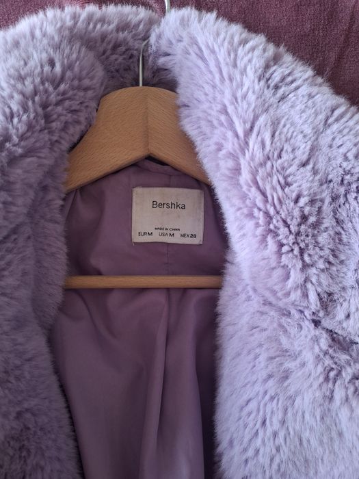 Casaco de pêlo sintético Bershka