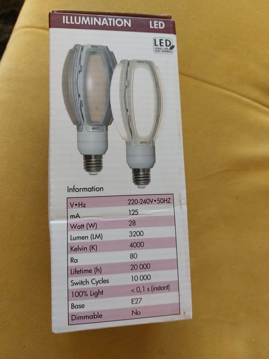 Високопотужна LED лампа 28W та 30W