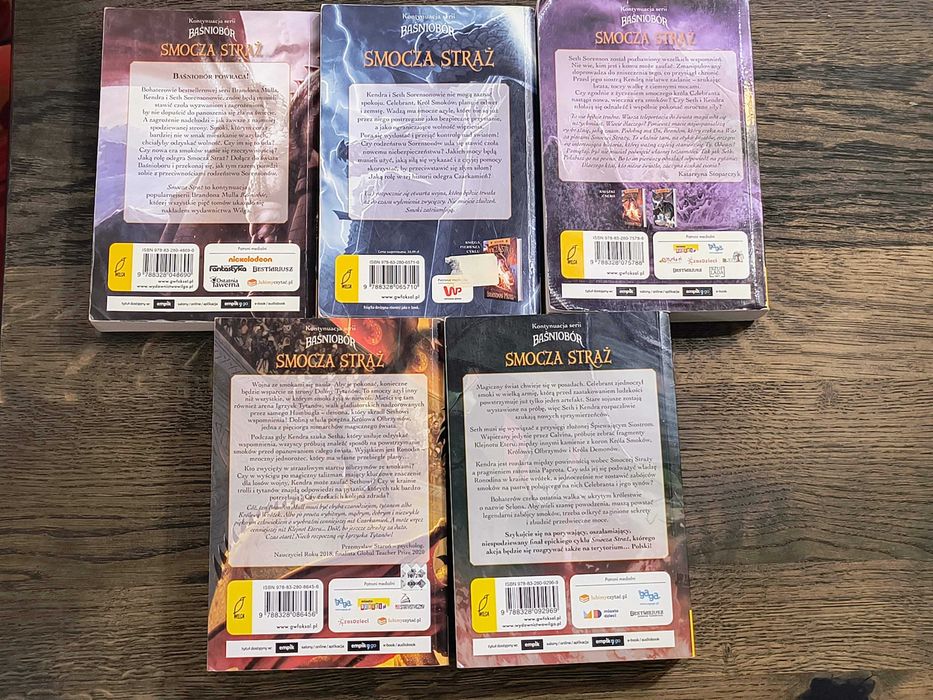 5 książek Brandon Mull z  serii Baśniobór - Smocza Straż