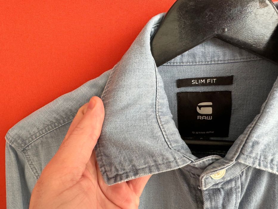 G-STAR RAW Оригінал чоловіча рубашка сорочка джинсова розмір S