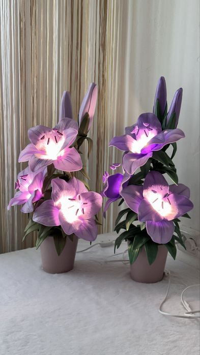 Квітка-світильник, цветок-светильник, торшер, квіти ручної роботи