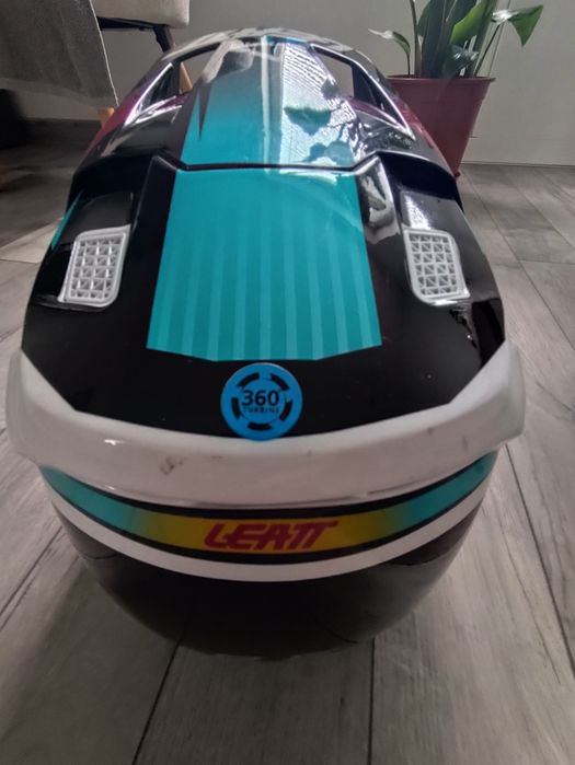 Kask cross LEATT MOTO 8.5 V22 AQUA (+GOGLE VELOCITY 5.5) roz "M"