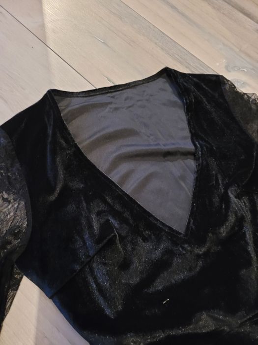Nowa długa czarna gotycka aksamitna sukienka Alternativ gothic