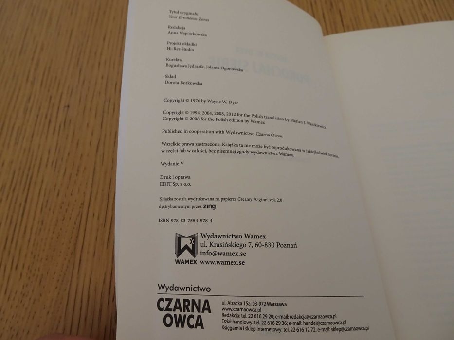 "Pokochaj siebie" Wayne W. Dyer