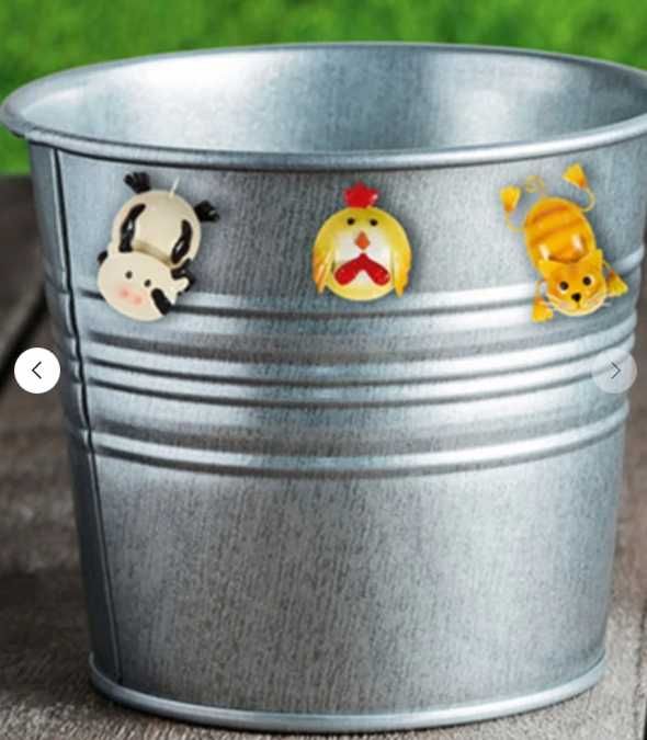 Magnesy dekoracyjne do domu ogrodu zwierzęta 3 sztuki krowa kura kot