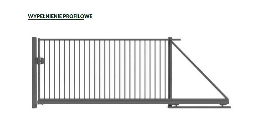 Brama przesuwna uniwersalna h1400/4000