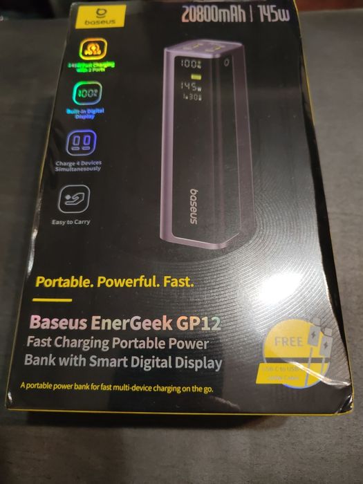 Powerbank Baseus Energeek GP12 145W szybki i mocny