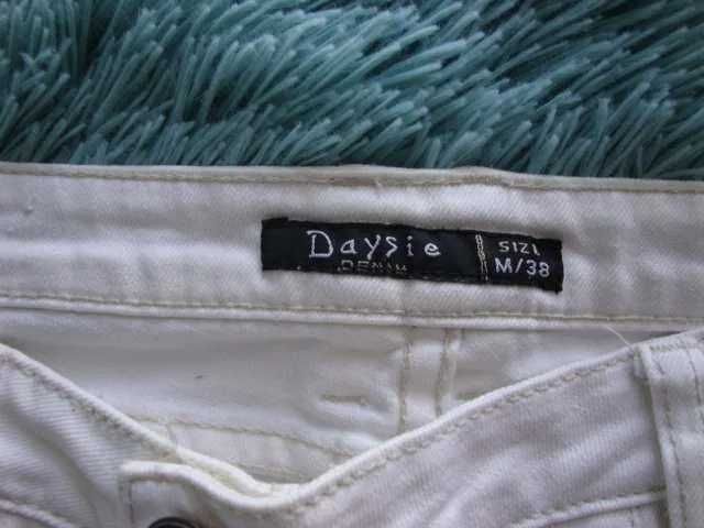 Spodnie jeansowe białe z dziurami damskie rozm 38 M jeans