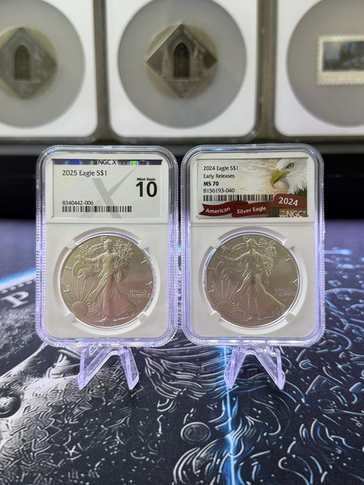 American Silver Dollar|NGC70|Крокуюча Свобода|Срібло 999