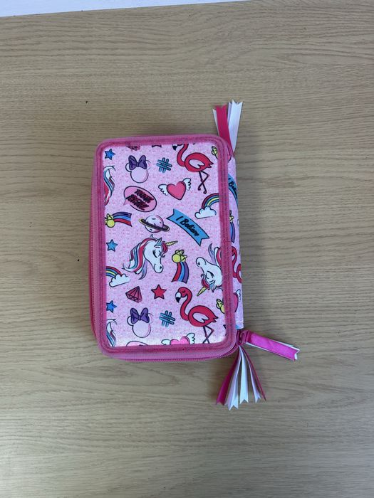 Estojo Escolar Minnie Mouse com Unicórnio – Novo