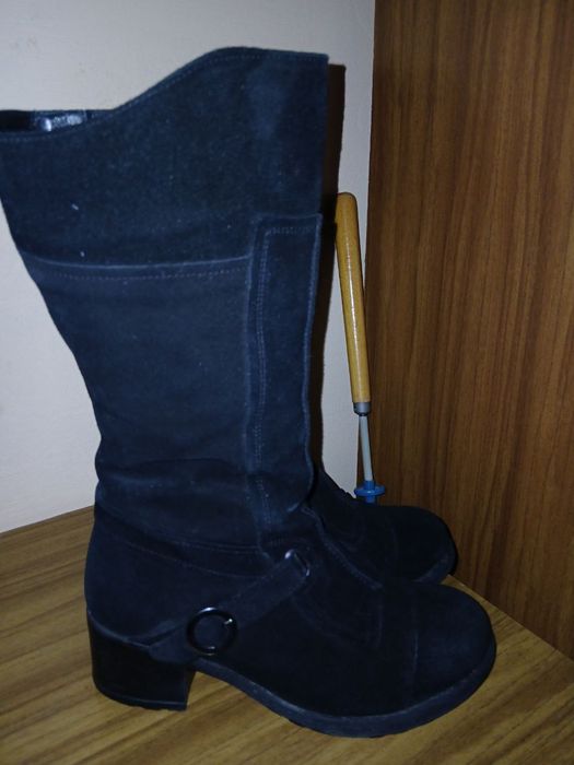 Женские сапожки р38 натуральная  замша