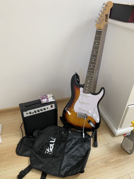 gitara elektryczna max music zestaw