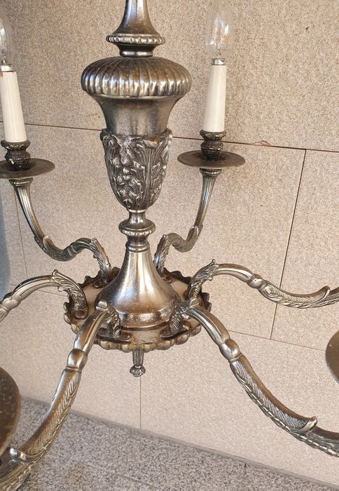 Candeeiro em estanho semi novo