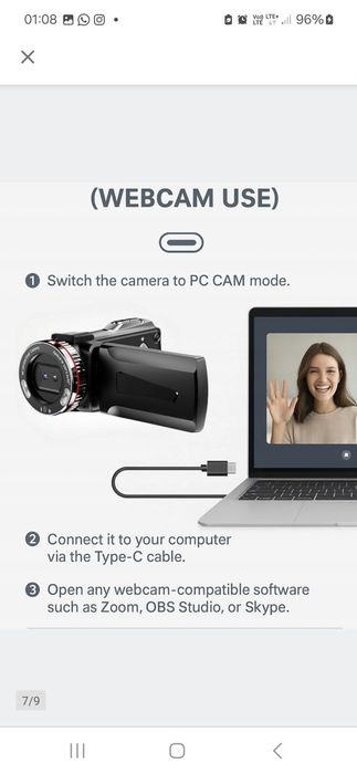 Kamera wideo 4K Kamera cyfrowa 28 MP 3,0-calowy ekran dotykowy Obrót O