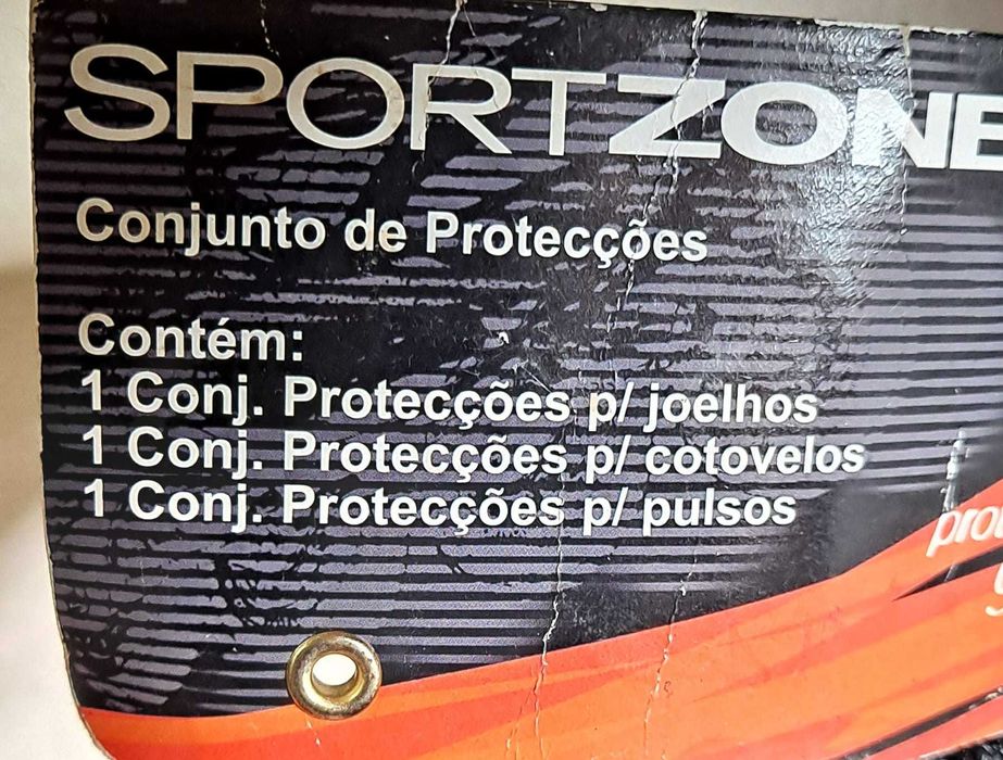 conjunto proteção joelhos cotovelos pulsos c/saco de arrumação tam. L