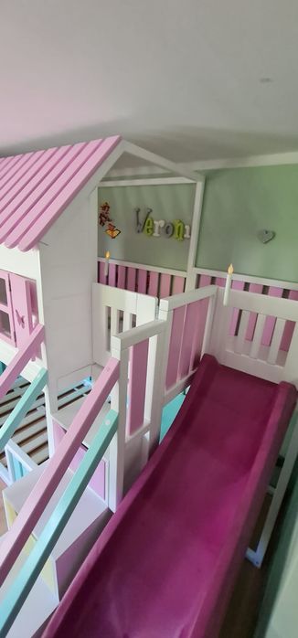 Łóżko piętrowe drewniane 120x180