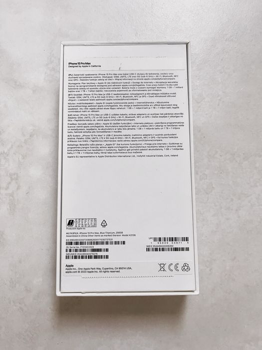 Iphone 15 Pro Max 256GB Blue Titanium + gratisy