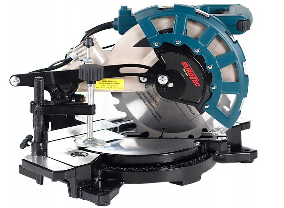 Mocna Piła Ukośna Eurotec 2600W Laser 3 Tarcze Worek NOWA