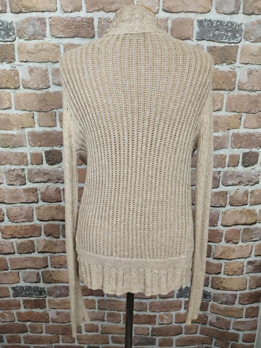 Mexx sweter kardigan pleciony beż dekolt v rozm l