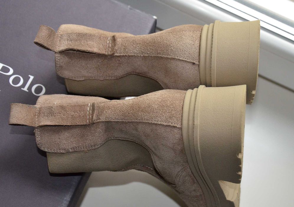 Женские челси Marco O'Polo 37 ботинки замша бежевые