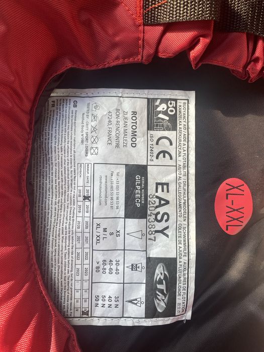 Kamizelka asekuracyjna kajak deska sup surfing