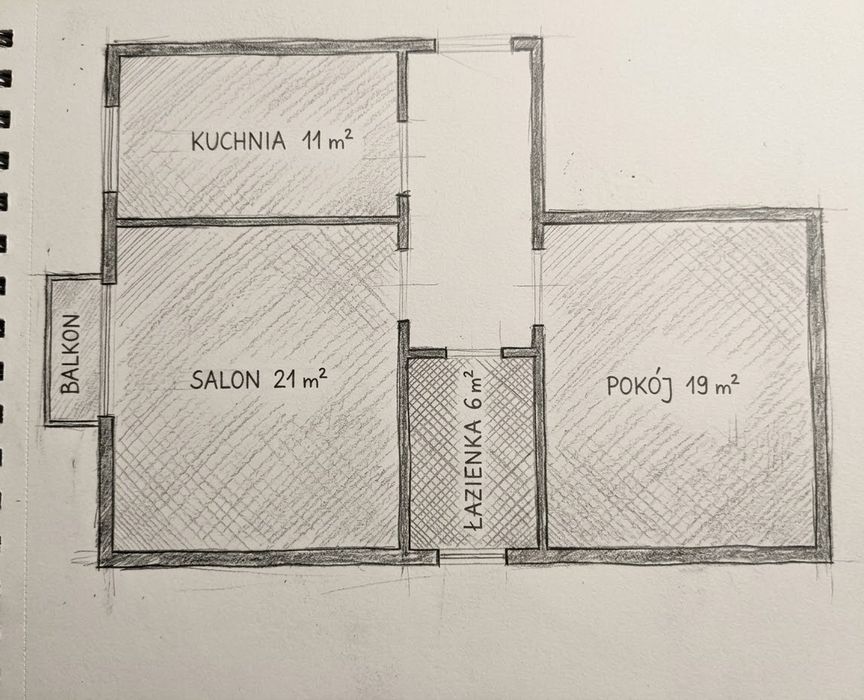 Na sprzedaż przestronne mieszkanie  2-pokojowe- 63m²