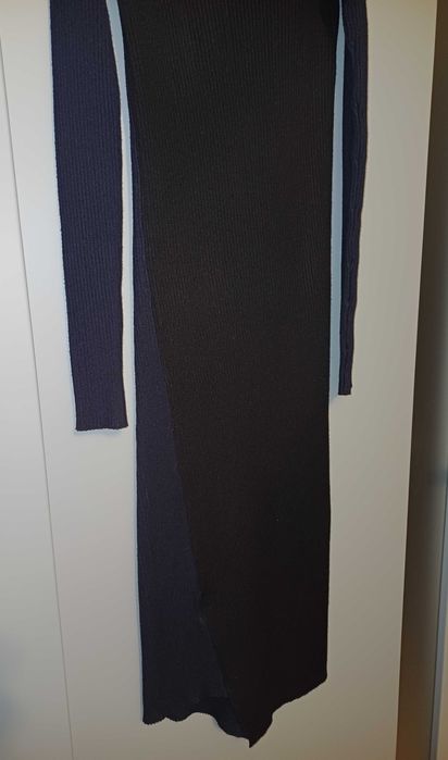 Nowa asymetryczna sukienka DKNY roz. XS, czarno-granatowa
