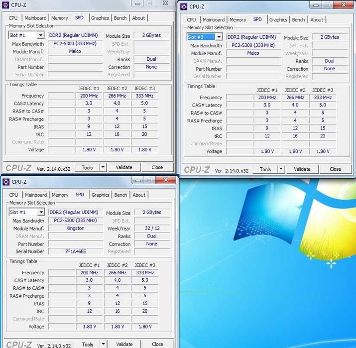 Память оперативная DDR2 667, 800 по 2 gb для ПК. Рабочая, проверена.