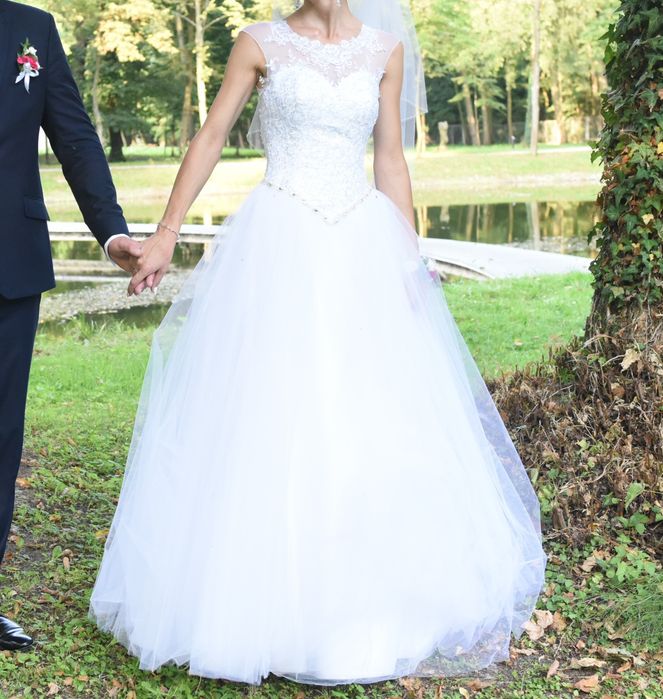 Suknia ślubna Princessa, biała, rozmiar S