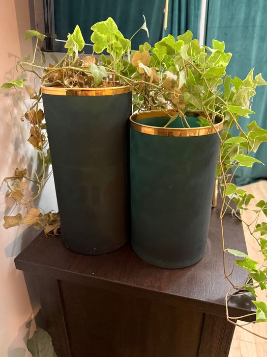 Wazon butelkowa zieleń 2x