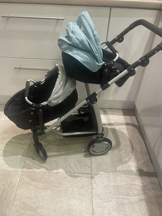 Wozek podwojny dla lalek 4 w1 dla dziewczynki