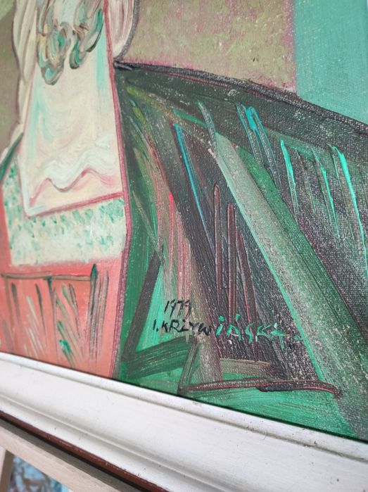 Obraz olejny "Chrystus" Irena Krzywińska 1979